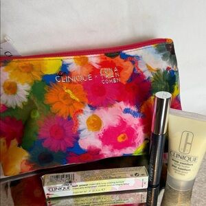 Clinique Jonathan Cohen Floral Cosmetic Bag Mascara Body Butter